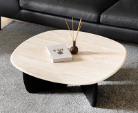 Table basse en pierre de grotte ancienne de style Wabi-Sabi, irrégulière, pour petit appartement, salon, maison, simple, moderne, créative, en bois