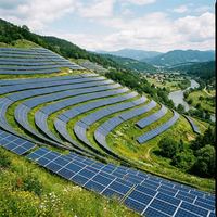 Panneau solaire photovoltaïque double vitrage haute transmission 660W, conception bifaciale, augmentation de la puissance, solution de production d'énergie solaire pour les zones désertiques