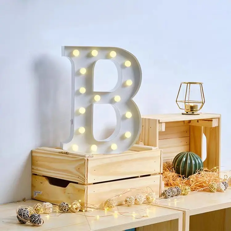 BS + Metal personalizado DIY marquesina letras LED bombilla boda Led luz marquesina luz letra para decoración boda carta