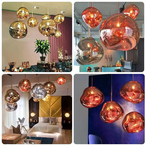 Lampada a Sospensione in Vetro Lava, Lampadario Singolo in Vetro per Ristorante, Tavolo da Pranzo, Bancone Bar Moderno, Lampada a Sospensione per Comodino - Product Image 2