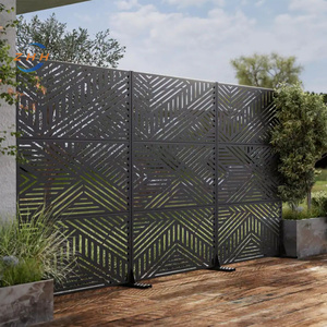 Customizable Outdoor Privacy <strong>Screen</strong>, Privacy <strong>Screen</strong> with Stand Metal Divider <strong>for</strong> Outdoor <strong>Garden</strong> Backyard Patio <strong>Free</strong> <strong>Standing</strong> - Product Image 5
