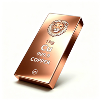 Barres de cuivre massif de 1 kg avec logo personnalisé, lingot de cuivre de qualité supérieure pour collection ou cadeau