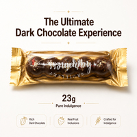 Barras de Chocolate Negro Sólido Premium con Manzana y Fresa al por Mayor OEM, Snack Frutal a Granel Directo de Fábrica