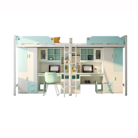 Lit de dortoir combiné moderne pour étudiants et employés avec bureau intégré – Conception de mobilier scolaire