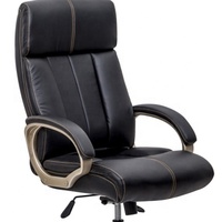 Chaises de mobilier de bureau à hauteur réglable sans accoudoirs en cuir PU crème pour le travail du personnel