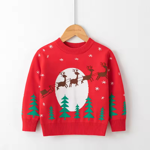 Suéter Infantil de Manga Larga con Estampado de Dinosaurios Navideños, Ropa de Invierno de Algodón para Bebés y Niños Pequeños - Product Image 3