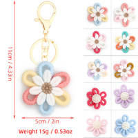 Article populaire : Porte-clés léger, porte-monnaie, breloque de sac et pendentif en peluche crochetée, fait main, simple, écologique, coloré