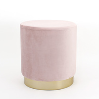 Tabouret de pied en velours, personnalisé, pouf rond, doux