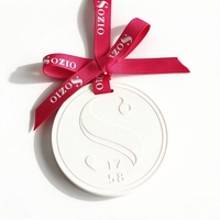 Pendentif en pierre pour diffuseur d'huile essentielle d'arôme de parfum de voiture rond OEM avec plâtre en céramique