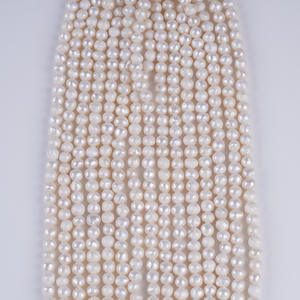 Vente directe d'origine : Perles rondes d'eau douce naturelles de 5-6 mm, perles semi-finies AK, disponibilité en gros - Product Image 1