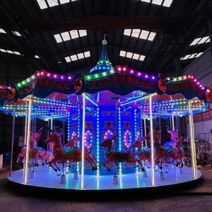 16 Asientos Parque de Atracciones Comercial Paseos Divertidos Tema de Lujo Recinto Ferial Atracción <span class=keywords><strong>Caballo</strong></span> Merry Go Round Carrusel para Niños Adultos - Product Image 1
