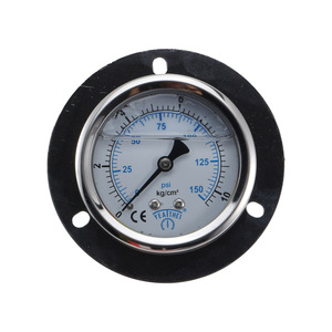 <strong>Pressure</strong> Gauge 60mm Dial Plate 1/4PT Connector 150psi 10kg <strong>Testing</strong> Range for Air Gas Water Fuel Liquid Medium Hydraulic <strong>Meter</strong> - Product Image 1