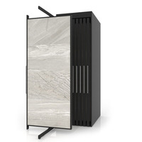 Showroom métal Quartz pierre granit présentoir support flip carreaux présentoir rotatif coulissant tuile présentoir pour carrelage