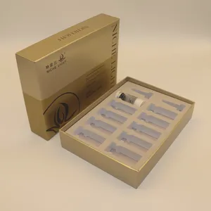 Boîte cadeau de luxe en carton rigide à fermeture magnétique rouge orange avec logo personnalisé avec couvercle et insert en mousse Eva