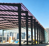 Hangar d'entrepôt et de garage moderne en acier, à grande portée, pour extérieur, style ferme, résistant aux vents et aux charges élevées, garantie 3 ans