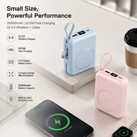 Batterie externe compacte haute capacité 20000 mAh tendance 2026 avec charge rapide PD 22,5 W pour charge magnétique sans fil 2.0 et écran LCD Type-C – Fabrication OEM