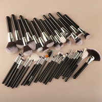 Mekop Set kuas rias penuh Diy tanpa Logo, Set kuas riasan Foundation Profesional 40 buah dengan palet