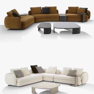 Canapé modulaire minimaliste italien en tissu velours, ensemble Cloud, solution d'ameublement pour salons, idéal pour les appartements haut de gamme - Product Image 2