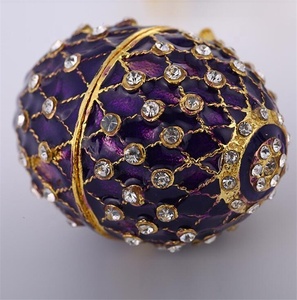 Porta Palillos de Metal de Aleación de Zinc con Diseño Ruso <span class=keywords><strong>Faberg</strong></span>é, Esmaltado, en Forma de Huevo, 4*7cm, 180g, Caja de Regalo de Diseño Europeo - Product Image 5
