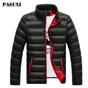 PASUXI Custom Outdoor Light Warm Feather Hooded Dwon Jacket Winter Bubble Coat Filled Down Cotton Jackets