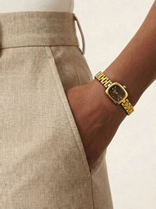 Montre CILOA de haute qualité pour femmes, style rétro, ronde, dorée, personnalisable, haute couleur, étanche, à quartz, petite montre pour femmes - Product Image 3