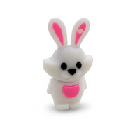 Memoria USB con Forma de Conejo de PVC, Diseño Animado, USB 2.0, 4G 8G 16G 32GB, Pendrive de Dibujos Animados al por Mayor