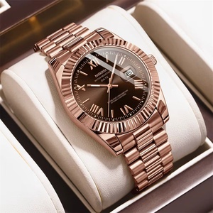 Montre Homme de Luxe 2678 en Acier Inoxydable Or Rose à Quartz, Étanche 3 ATM, Aiguilles Lumineuses, Affichage de la Date - Product Image 3