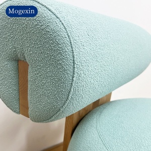 เก้าอี้นั่งเล่นแบบไม่มีแขนทำจากไม้เนื้อนุ่มทันสมัยแบบนอร์ดิกไม่มีขาสำหรับอพาร์ทเมนต์โรงแรมล็อบบี้พักผ่อนเฟอร์นิเจอร์ห้องนั่งเล่นแบบนอร์ดิก - Product Image 5