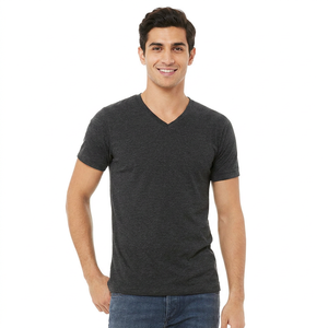 Customized Cheap 100% Cotton Worsted Formal Men's <b>T</b>-<b>Shirts</b> Wholesale Custom Front Logo <b>Silk</b> Screen Printing Anti-Pilling - Product Image 1