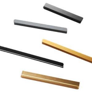 Modern Minimalist T Shape Cabinet Handle Gold <b>Black</b> Aluminum Alloy Wardrobe <b>Door</b> Pull Extended Strip - Product Image 4