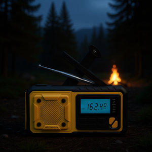 Radio meteorológica de emergencia AM/FM Emerson con linterna y batería externa, amarilla, equipo de supervivencia de plástico duradero para camping y actividades al aire libre - Product Image 2