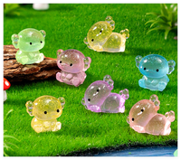 Animaux statue beaux animaux mignons mer thème Miniature minuscule résine décoration lumineux dauphin baleine pieuvre axolotl poisson requin