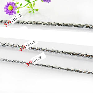 犬のための純粋な銅電気メッキ小さな薄いショースネークチェーン犬の首輪 - Product Image 2