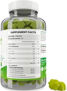 Gommes à l'extrait pur de Garcinia Cambogia Gestion minceur Vegan pour adultes Gommes brûleurs de graisse Supplément OEM - Product Image 4