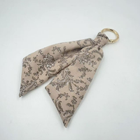 En gros, Breloque de sac et Porte-clés en tissu floral bohème à motif floral mignon, Accessoire de mode féminin pour sac à main