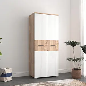 Modern closet cabinet bedroom furniture wooden clothes storage organizer wardrobe