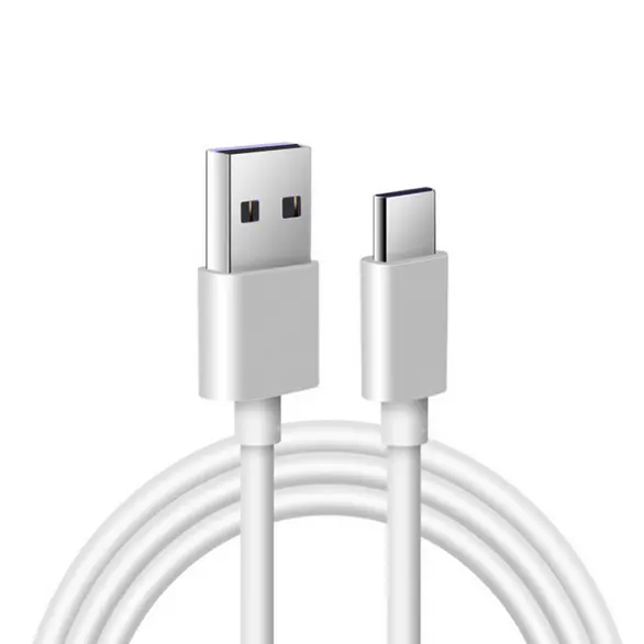 Hot selling 1M length fast charge data USB-c White PVC Type-c Data Cable Charge Cable For Android phones