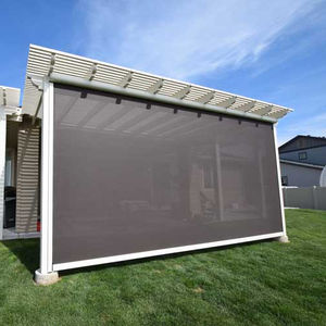 تصفية ضوء واقي الشمس الشفاف ، ستائر آلية آلية خارجية تعمل بمحرك شفاف ، قماش سادة مدمج بجهاز تحكم عن بعد - Product Image 3