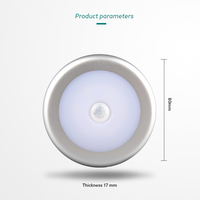 Lampes led d'intérieur sans fil Pir à piles, lot de 3 capteurs de mouvement, veilleuse pour placard, armoire avec certificat CE ROHS