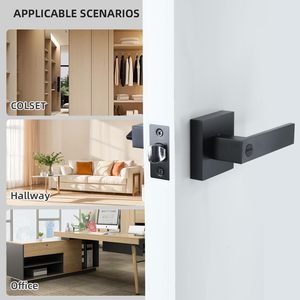 BBdhome Nhiệm Vụ Nặng Nề Lối Vào Riêng Tư Đoạn Có Khóa Giả Cấp Cửa Phần Cứng Xử Lý Thiết Lập Nội Thất Màu Đen Cửa Xử Lý Khóa - Product Image 4
