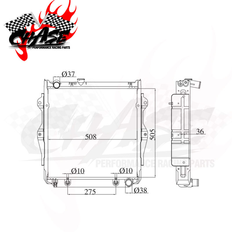 All Aluminum Radiator for Toyota Land Cruiser KZJ77/78