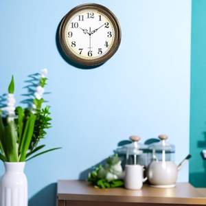 Grande Horloge Murale Style Rétro Classique Design Antique Décor Suspendu pour Cuisine Chambre <span class=keywords><strong>Café</strong></span>-Aiguille Moderne en Plastique Nature Morte - Product Image 2