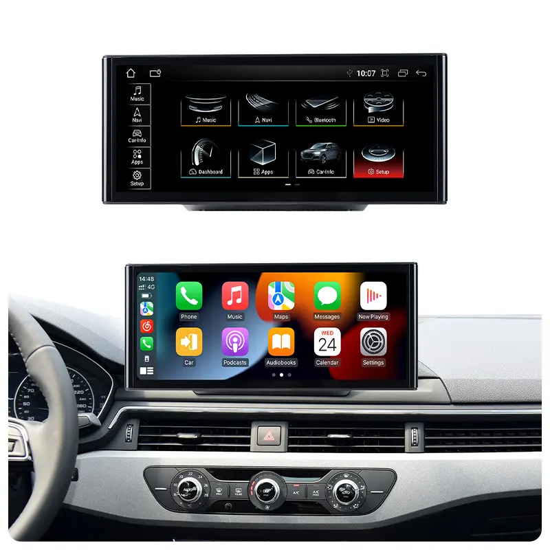 10.25" Android Auto Radio for Audi A4 S4 A5 S5 2009-2020 Car Multimedia Player 12.3 Inch CarPlay Screen GPS Navigation