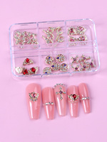 TSZS alta calidad aleación japonesa diseño de uñas 3D Luna estrella Sailor Moon hermosa chica rojo rosa diamante uñas encantos
