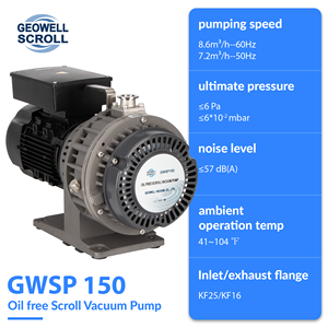 ปั๊มสุญญากาศสำหรับห้องปฏิบัติการ GWSP150 2ลิตร/วินาที ปั๊มสุญญากาศแบบสโครล GWSP150 - Product Image 2