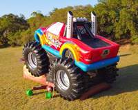 Château gonflable commercial, château gonflable Monster Truck avec toboggans