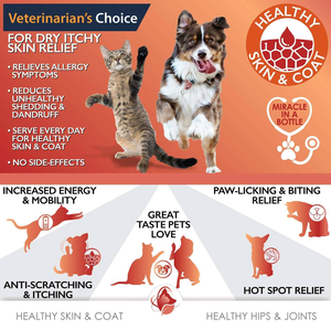 เสื้อโค้ทบรรเทาอาการคันสำหรับสัตว์เลี้ยงน้ำมันปลาแซลมอนป่าอลาสกันธรรมชาติน้ำมันปลาโอเมก้า3 - Product Image 4