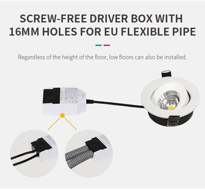 Projecteur de logement intégré pour projets hôteliers d'intérieur LED COB encastrable à gradation réglable Downlight/down Light - Product Image 5