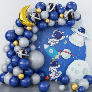 우주 테마 파티 장식 네이비 블루 골드 달 소년 생일 풍선 아치 세트 베이비 샤워 파티 장식 - Product Image 1