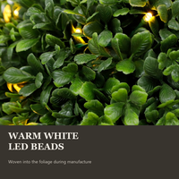 Plante artificielle en pot pour la décoration intérieure |   Boule de buis artificielle lumineuse d'hiver avec LED, aspect réaliste, vert artificiel